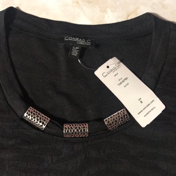 NWT Conrad C Collection Black Top - Picture 2 of 8